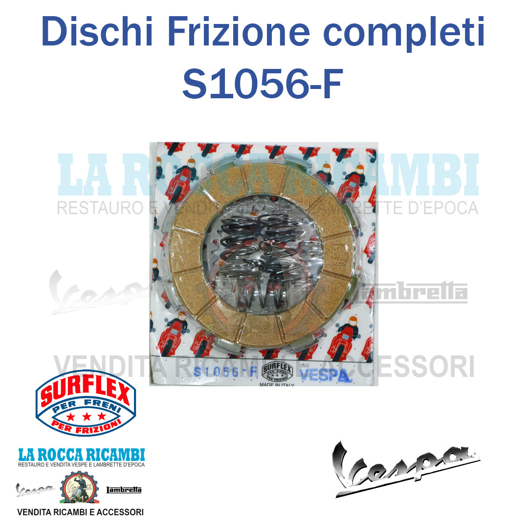Kit Dischi Frizione + Dischi in ferro + Molle Vespa PX 200/GS 160/SS 180 / RALLY 180 / COSA 125/150/200