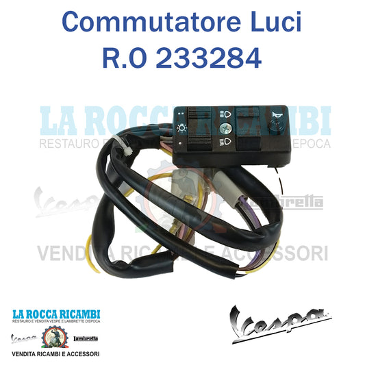 Commutatore Devio Luci Vespa 125 T5 - PX Arcobaleno (Modello con Batteria / Avviamento Elettrico)