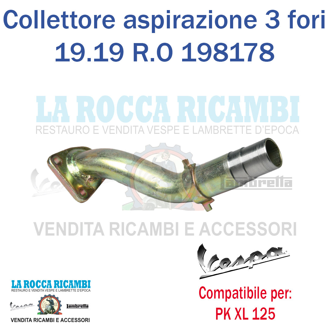 Collettore raccordo aspirazione carburatore 19.19 PK 125 diam. 23 mm