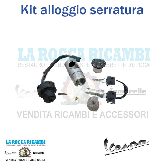 Kit completo alloggiamento cilidretto serratura Vespa PX ARCOBALENO - PK XL RUSH - T5