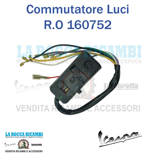 Commutatore / Devio Luci Vespa 50 SPECIAL - R.O 123152 - 160752 - 142966