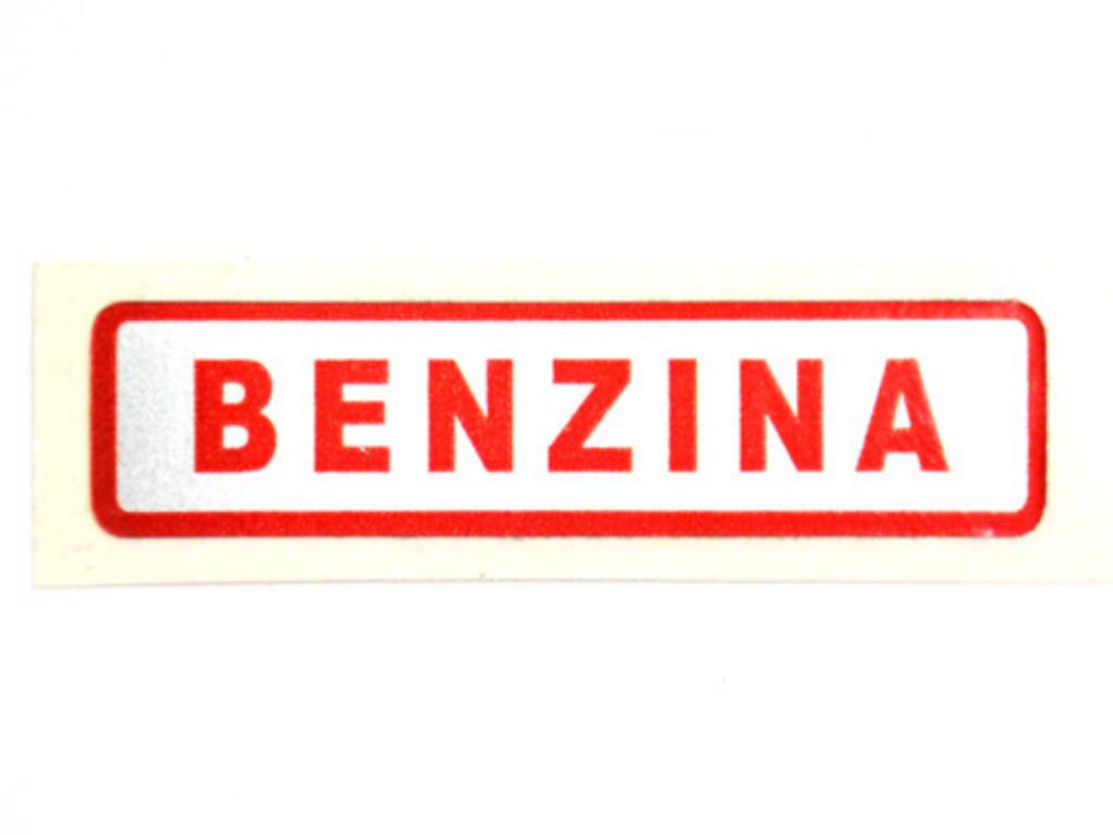 Scritta Adesiva "Benzina" Vespa PX - COSA - T5 Con Miscelatore