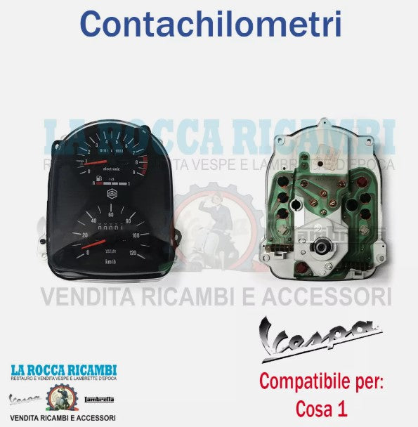 Contachilometri Contagiri Vespa COSA 1 Scala 120 KMH