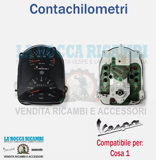 Contachilometri Contagiri Vespa COSA 1 Scala 120 KMH