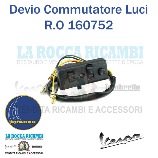 Commutatore Luci Vespa PX Serie 1 (Senza Frecce)