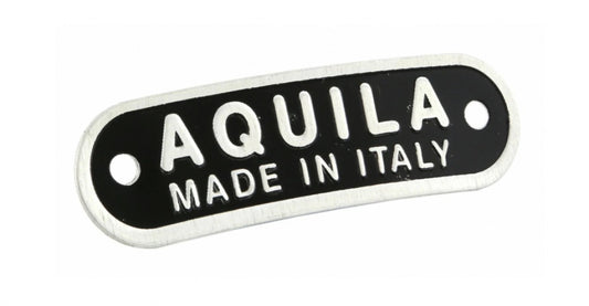 Scritta Targhetta "AQUILA MADE IN ITALY" Per Selle Vespa