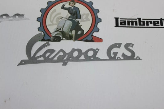 Scritta Anteriore "Vespa GS" Alluminio Satinata 140mm Vespa GS 150 VS1/2/3/4/5
