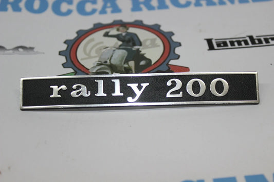 Scritta Targhetta Posteriore "RALLY 200 Vespa Rally 200
