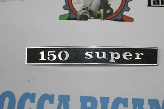 Scritta Targhetta Nera Posteriore "150 SUPER" Vespa SUPER 150