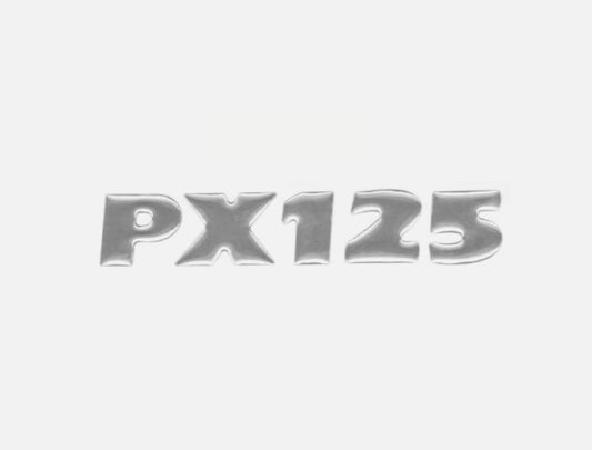 Scritta Targhetta Laterale Cofano PX 125 Adesiva Resinata Vespa PX