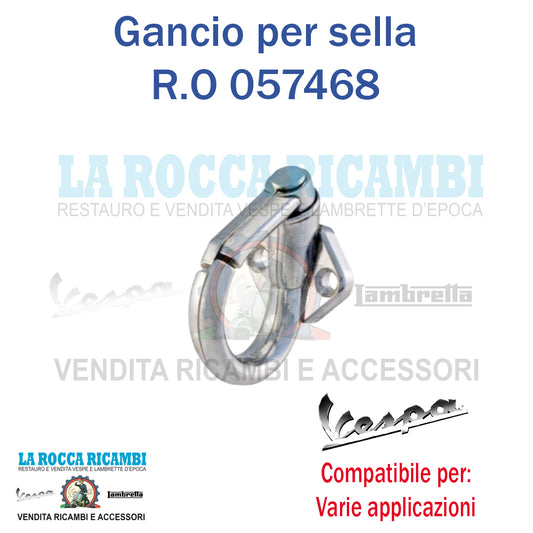 Gancio Porta Borse Sella Vespa 50 L / N / R - SPECIAL - ET3 / PRIMAVERA - PX - GTR - TS - SUPER - RALLY - SPRINT