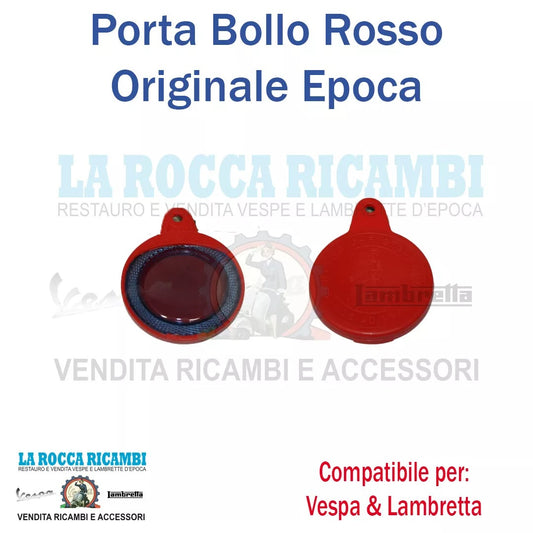 Porta Bollo d'epoca Universale Colore Rosso