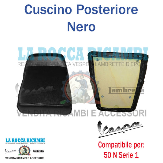 Cuscino Corto Posteriore Vespa 50 Serie 1 (Colore Nero)