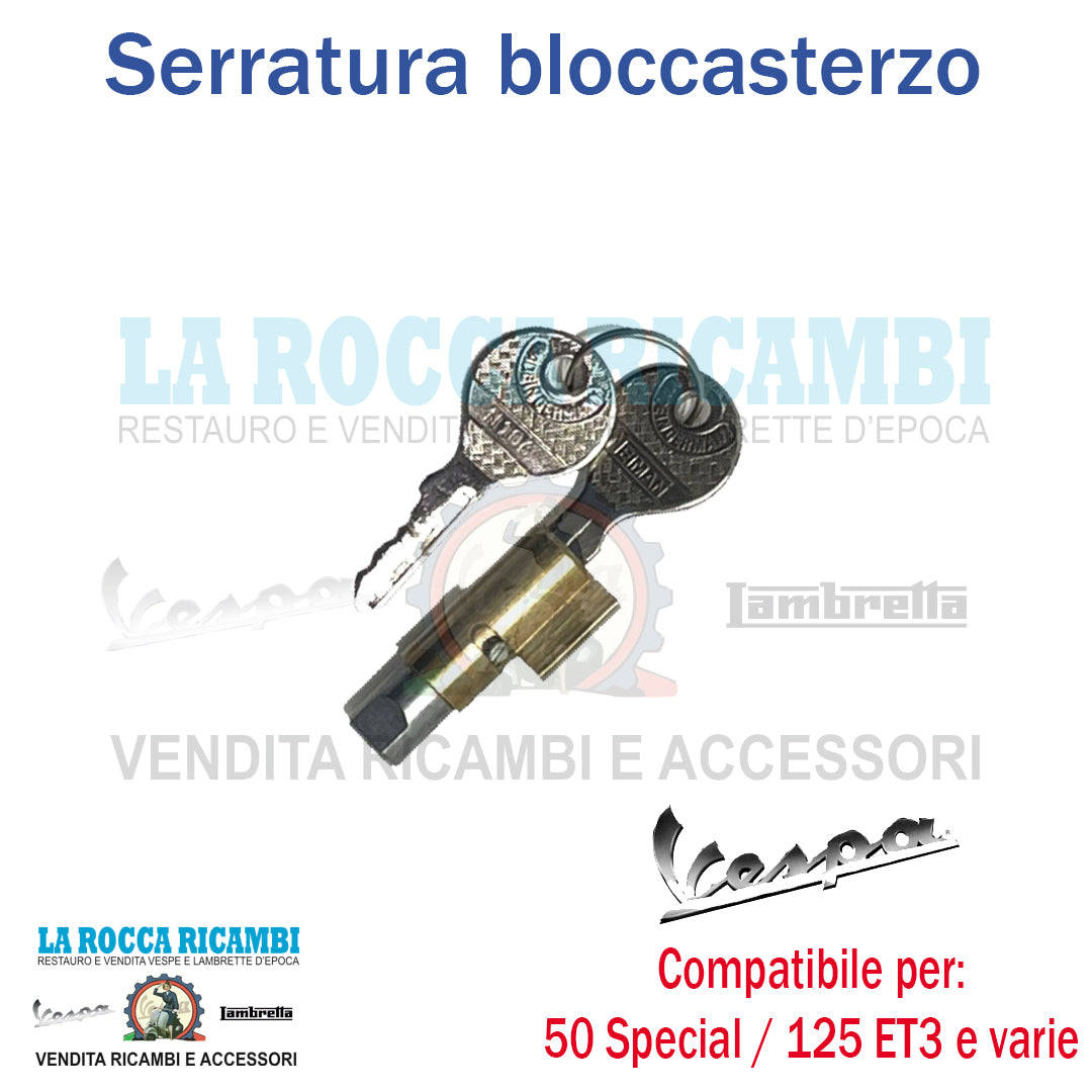 Serratura Bloccasterzo Forcella Vespa 50L/N/R/Special/Primavera/ET3/TS/GTR/Sprint/PX NEIMAN