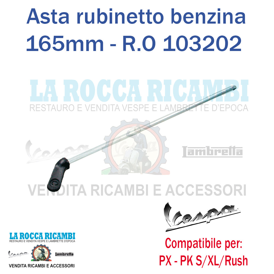 Leva Asta Rubinetto Benzina Vespa PX 125/150/200 - PK / S / XL / RUSH
