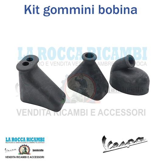 Kit 3 pz Gommini Protezione Bobina Vespa GS 160 - SS 180