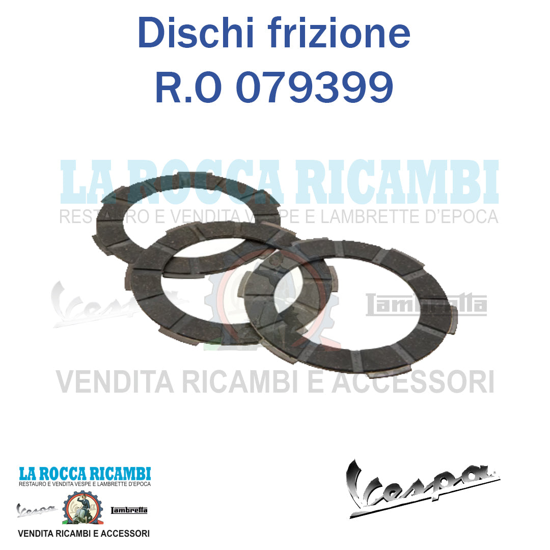 Kit 3 Dischi Frizione Vespa 50 - PRIMAVERA 125 - R.O 079399