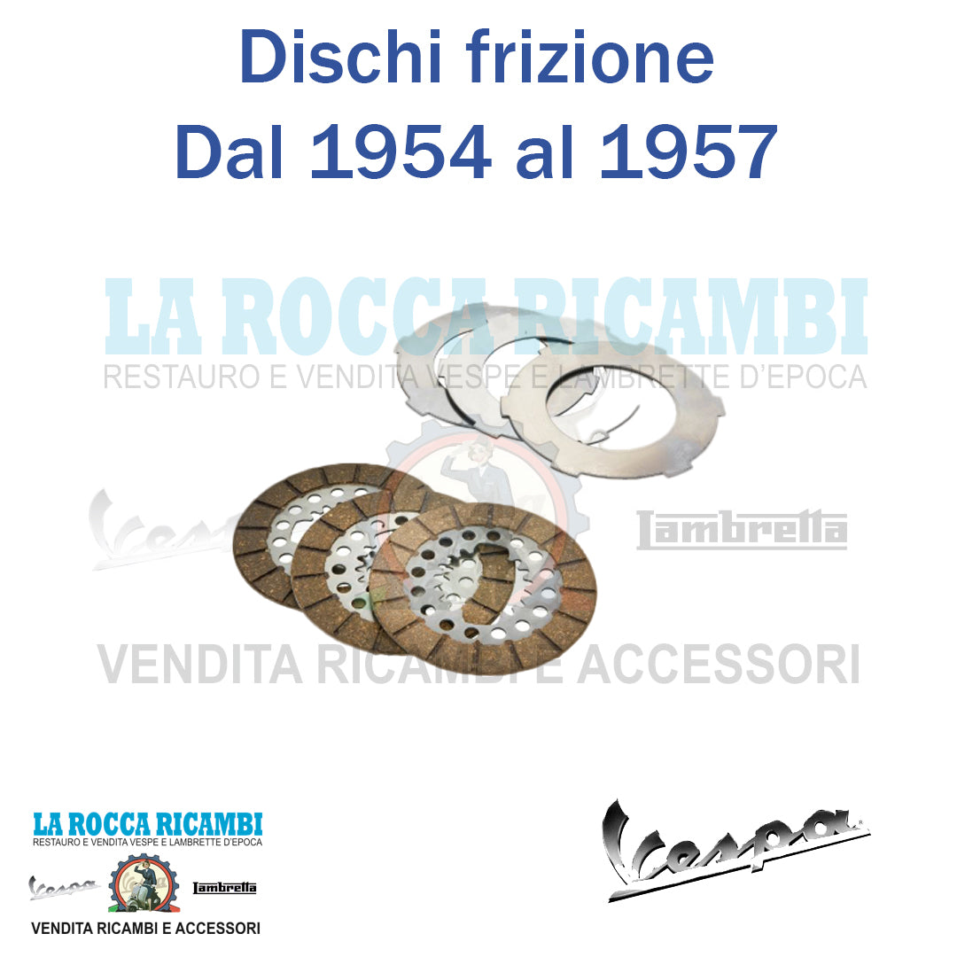 Kit 6 Dischi Frizione Vespa VM2 / VN / VL Dal 1954 al 1957