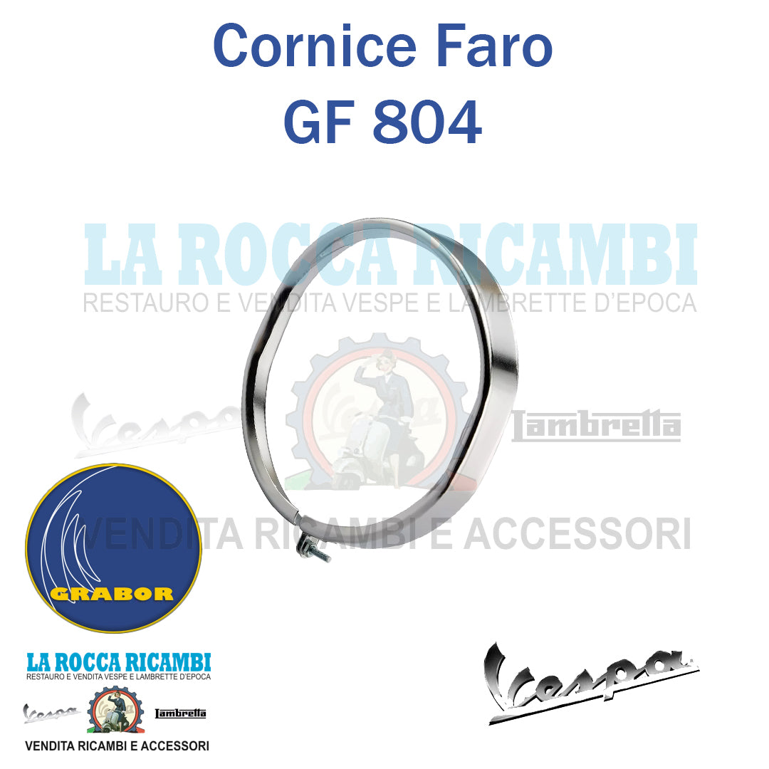 Ghiera Cornice Cromata Faro Anteriore Vespa PRIMAVERA - ET3 Super 125 150