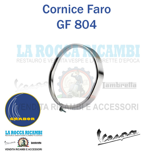 Ghiera Cornice Cromata Faro Anteriore Vespa PRIMAVERA - ET3 Super 125 150