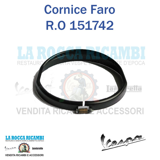 Ghiera Cornice  Faro Anteriore Vespa PRIMAVERA - ET3 [COLORE NERO] R.O 151742