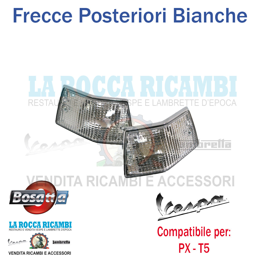 Plastiche Frecce Posteriori Vespa PX [Bianche]