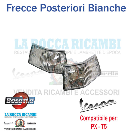 Plastiche Frecce Posteriori Vespa PX [Bianche]