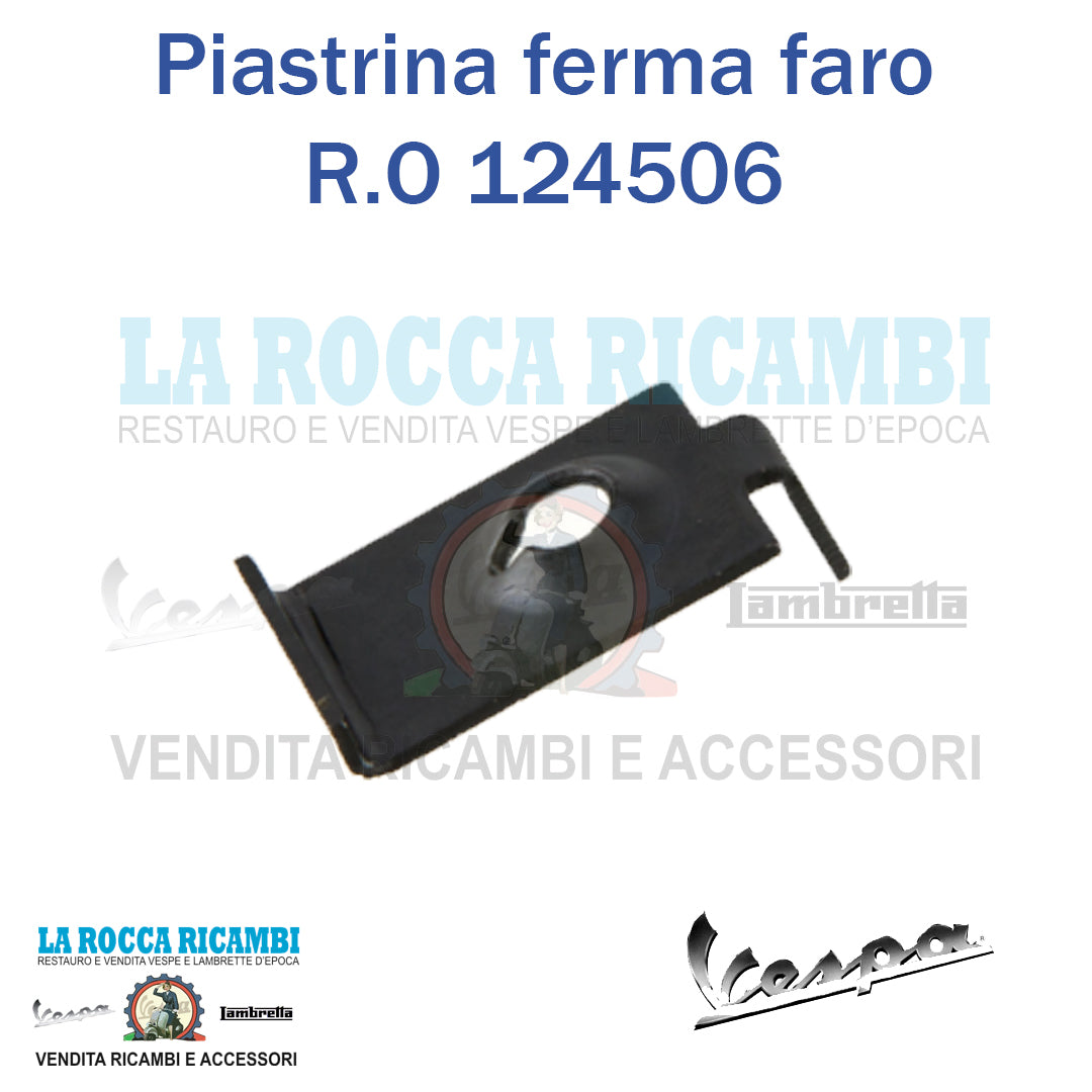 Piastrina Registro Fermo Faro Vespa 50 SPECIAL - R.O 124506