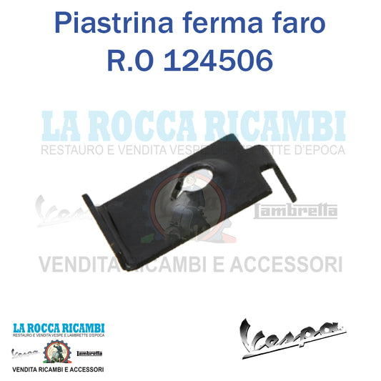 Piastrina Registro Fermo Faro Vespa 50 SPECIAL - R.O 124506