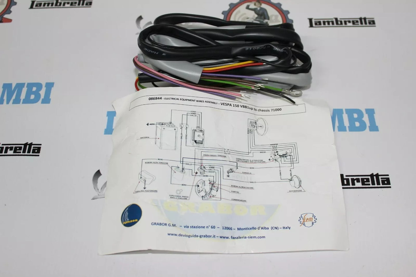 Impianto Cablaggio Elettrico Vespa VBB1 - Grabor 086844
