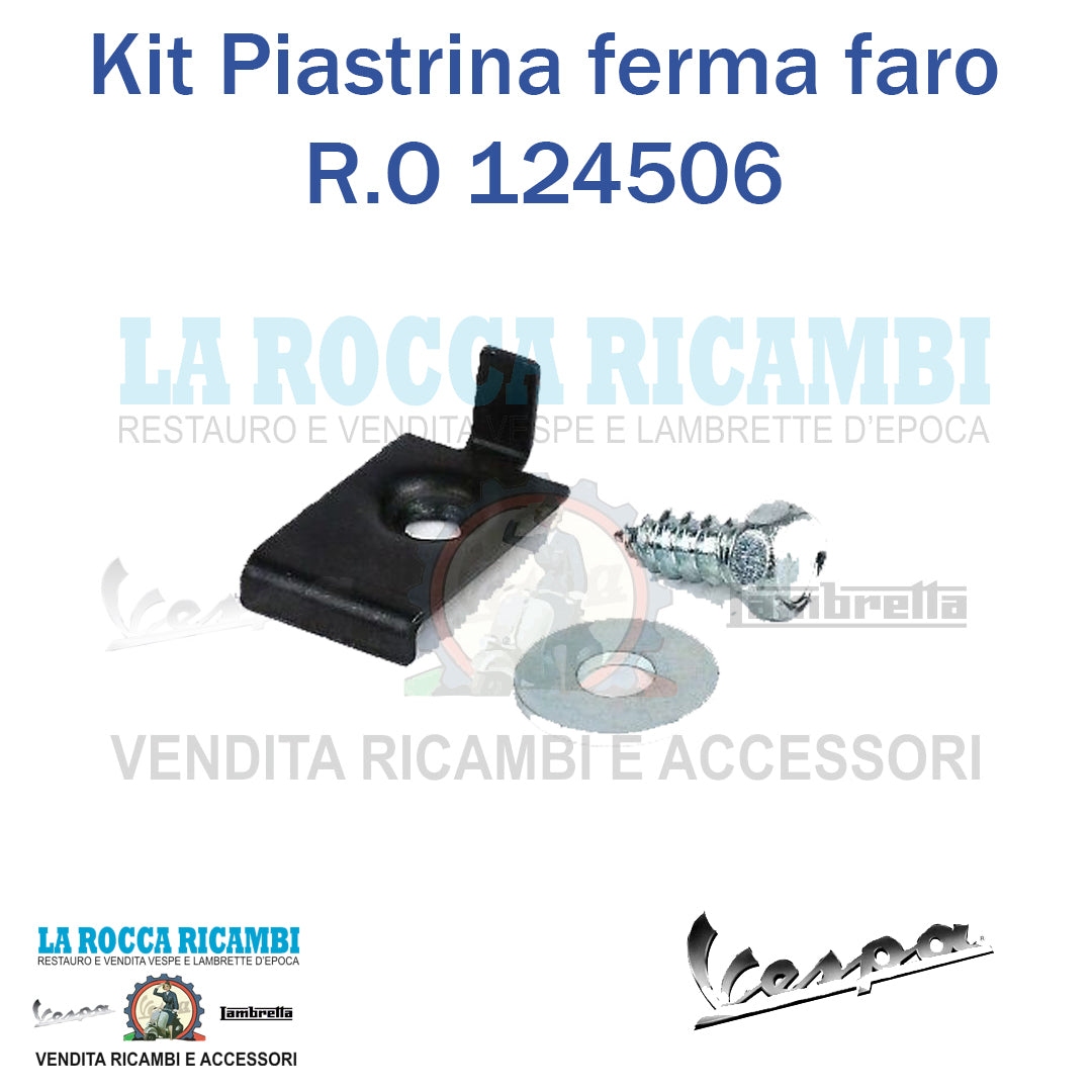 Kit Piastrina Registro Fermo Faro Vespa 50 SPECIAL - R.O 124506