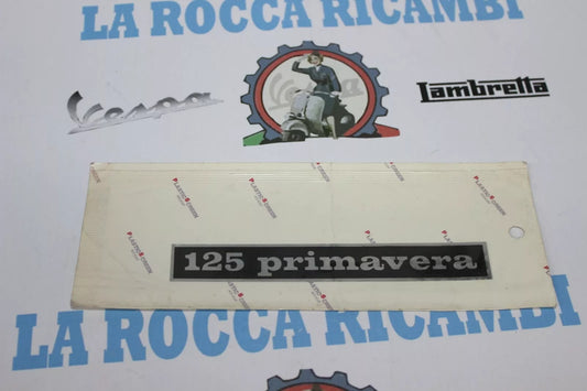 Scritta Adesiva Posteriore "125 PRIMAVERA" Vespa 125 Primavera Serie 2