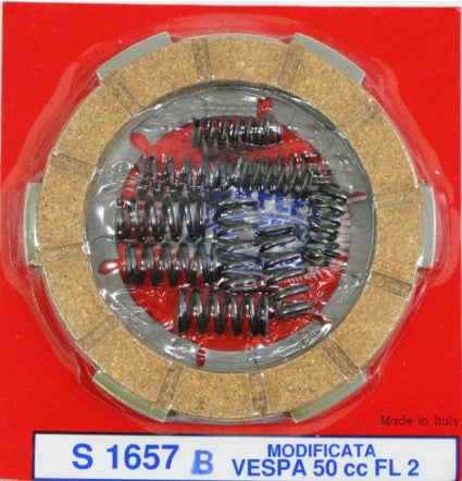 Kit Dischi Frizione con molle rinforzate Vespa HP - V (4 Dischi Sughero + 3 Dischi Ferro + Molle)