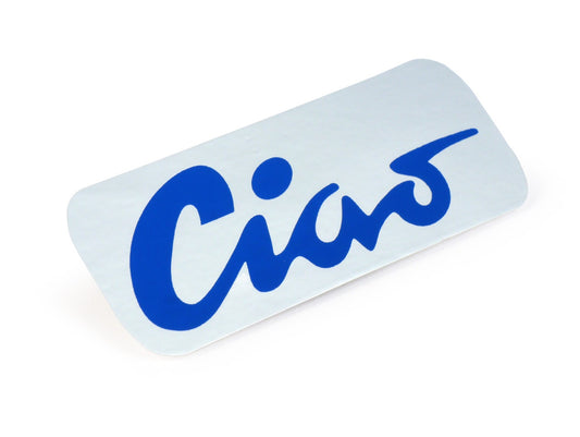 Scritte "Ciao" Adesiva Serbatoio (COLORE BLU) Piaggio Ciao