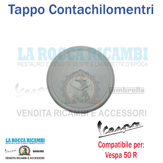Tappo Contachilometri Vespa 50 L - R - N Stemma Esagonale [GRIGIO]
