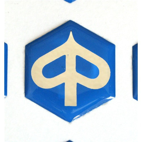 Stemma Logo Piaggio in resina adesivo calandra Vespa HP / V - PX Arcobaleno