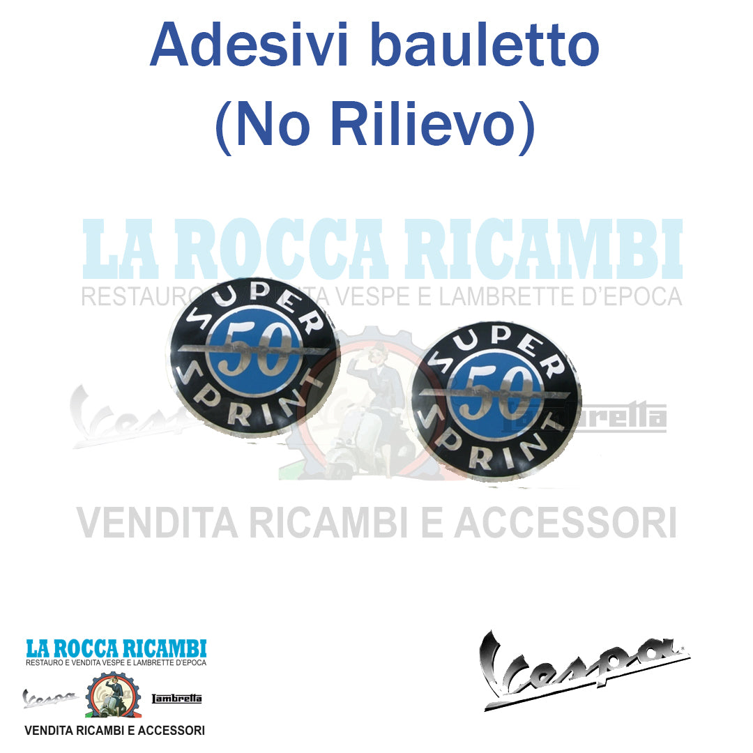 Fregio Bauletto Adesivo "SUPER  SPRINT 50" Vespa 50 SS