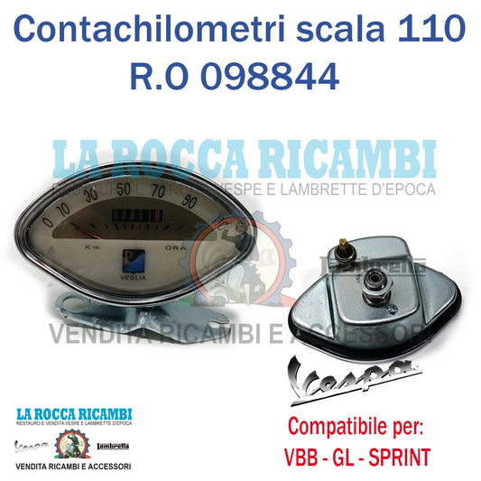 Contachilometri Vespa VBB - GL - SPRINT Scala 110 KMH