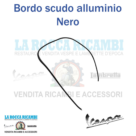 Bordo Scudo In Alluminio Vespa PX Nero