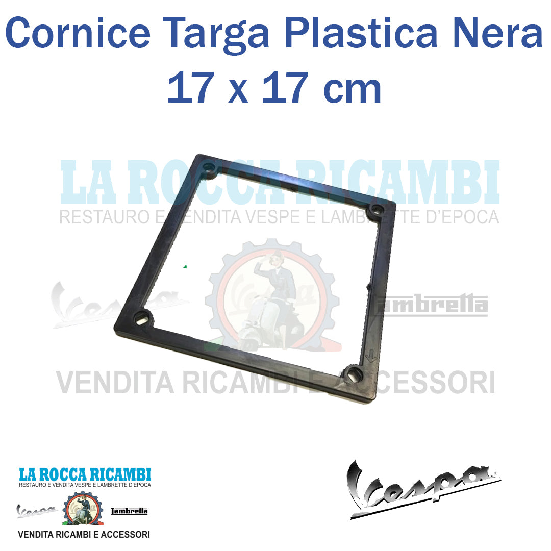 Cornice Targa Plastica Nera 17 x 17 cm Vespa e Scooter