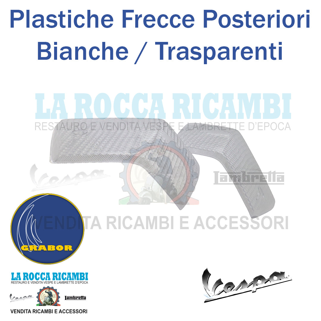 Plastiche Frecce Posteriori Vespa PX / T5 [Bianche]