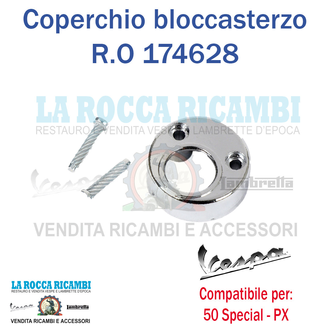 COPERCHIETTO SERRATURA + 2 PIOLI VESPA 50 SPECIAL -  PX