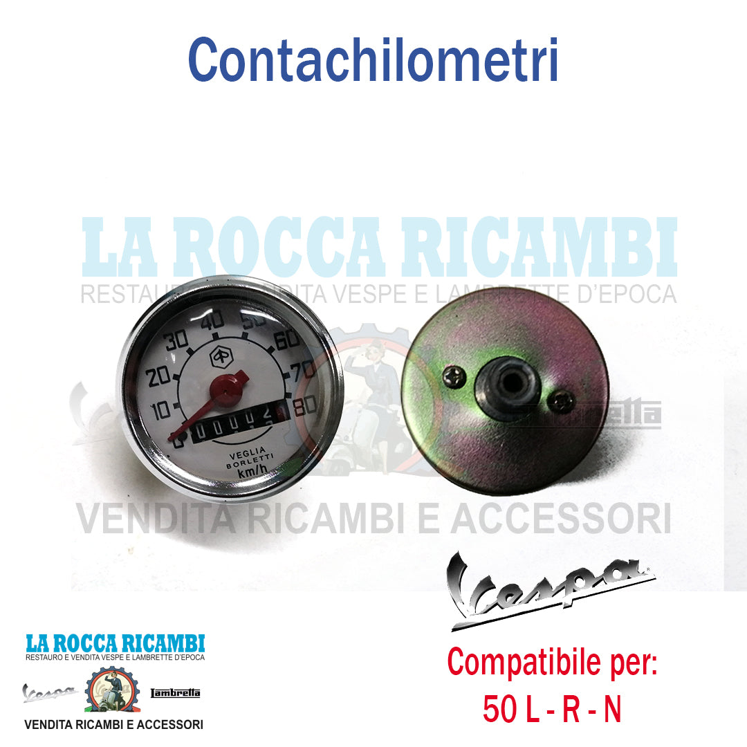 Contachilometri Vespa 50 L - R - N Scala 80 KMH [LOGO ESAGONALE]