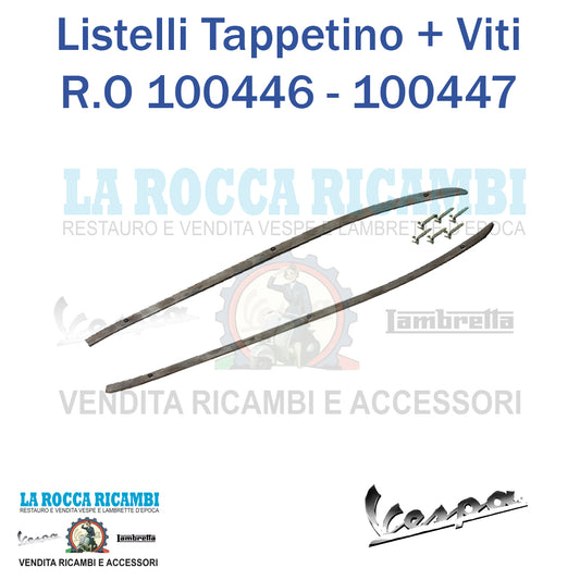 Listelli fissaggio tappetino centrale Vespa ET3 - PRIMAVERA 100446 - 100447