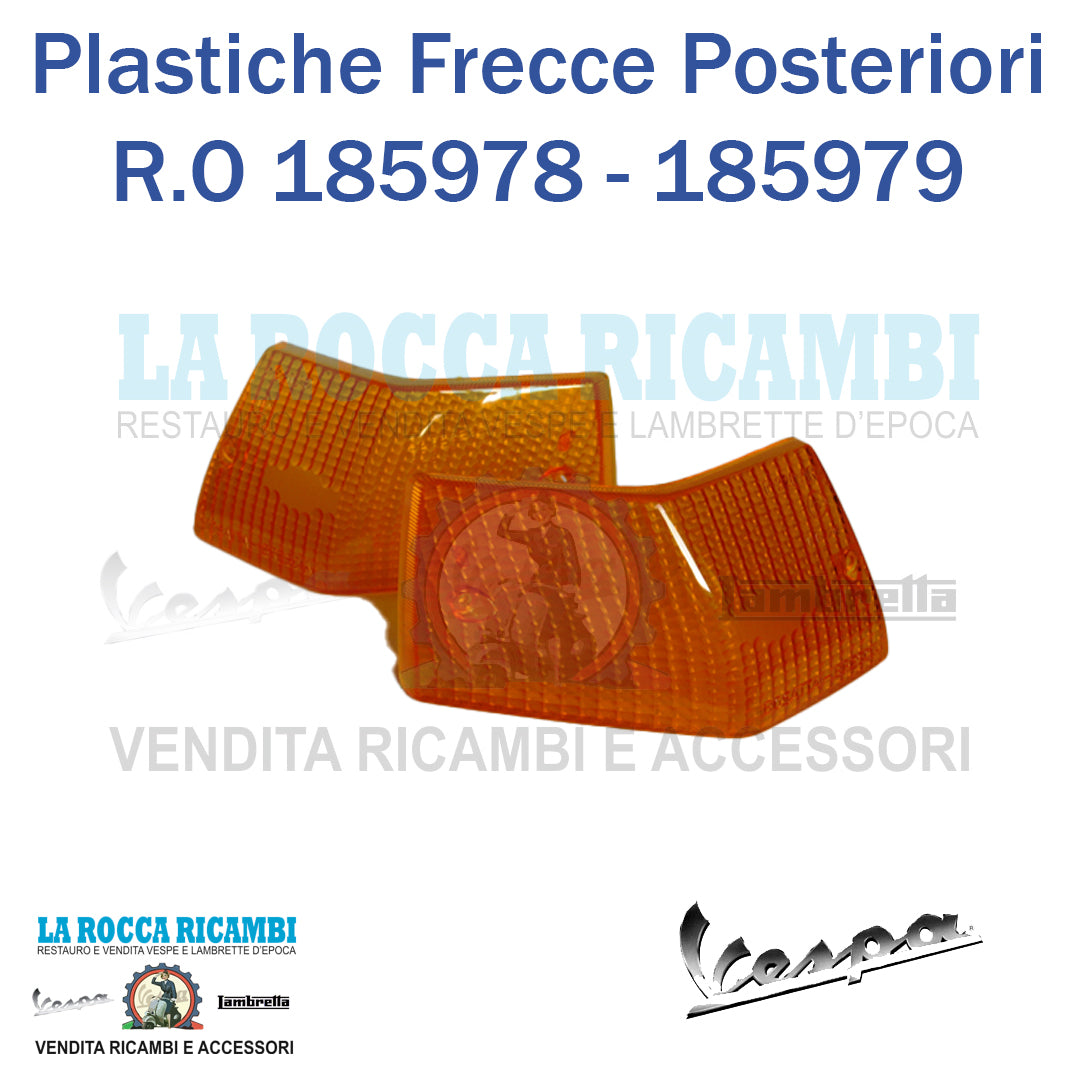 Plastiche Frecce Posteriori Vespa PX [Arancioni] 185978 - 185979 VERALUX