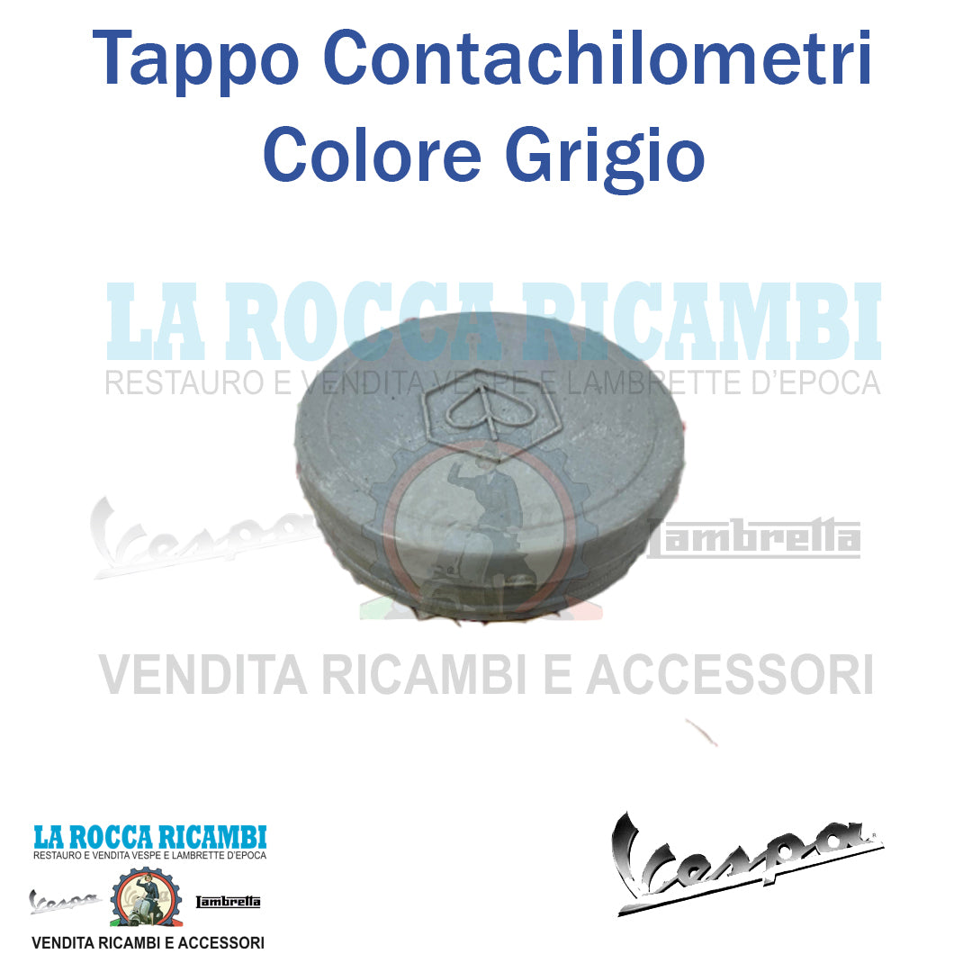 Tappo Contachilometri Vespa 50 L/ R / N Stemma Esagonale [GRIGIO] Dal 1966