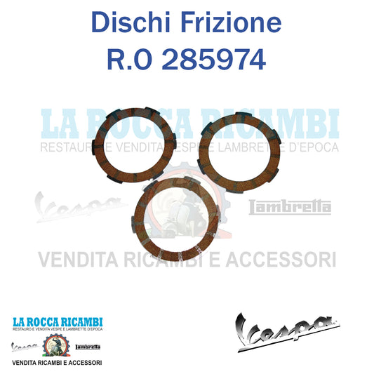 Kit 3 Dischi Frizione Vespa HP / V - R.O 285974