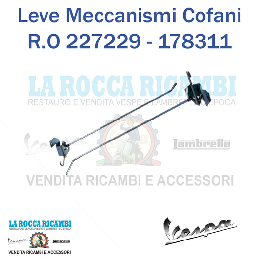 Leve Chiusura Cofani Vespa PX ARCOBALENO - T5 - R.O 178311 - 227229