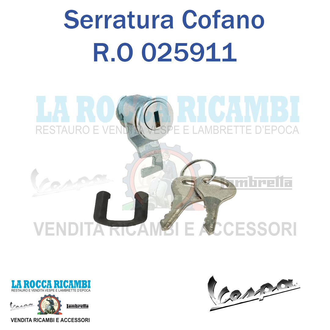 Serratura Cofano Foro 20mm Vespa VNA / VNB / VBB / VNB R.O 025911