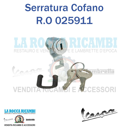 Serratura Cofano Foro 20mm Vespa VNA / VNB / VBB / VNB R.O 025911